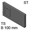 ZC7Q010SS AMBIA-LINE Querteiler Stahldesign terraschwarz Ambia Quert. LBX, TS - L 92,6 x H 50 mm