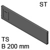 ZC7Q020SS AMBIA-LINE Querteiler Stahldesign terraschwarz Ambia Quert. LBX, TS - L 192,6 x H 50 mm