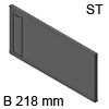 AMBIA-LINE Querteiler Stahldesign für LBX Schubkasten 218 mm