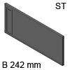 AMBIA-LINE Querteiler Stahldesign für LBX Schubkasten 242 mm