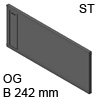 ZC7Q0U0FS AMBIA-LINE Querteiler Stahldesign für LBX oriongrau Ambia Quert. LBX, OG - L 235 x H 110 mm