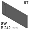 ZC7Q0U0FS AMBIA-LINE Querteiler Stahldesign für LBX seidenweiß Ambia Quert. LBX, SW - L 235 x H 110 mm