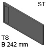 ZC7Q0U0FS AMBIA-LINE Querteiler Stahldesign für LBX terraschwarz Ambia Quert. LBX, TS - L 235 x H 110 mm