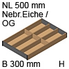 ZC7S500BH3 AMBIA-LINE Besteckeinsatz Holzdesign Tennessee Ambia Einsatz 6 Fächer, Ten.Nuss/TS - 300x50/NL 500 mm