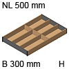AMBIA-LINE Besteckeinsatz Holzdesign für LBX, NL 500 mm