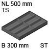 ZC7S500BS3 AMBIA-LINE Besteckeinsatz Stahl terraschwarz Ambia Einsatz 6 Schalen, TS - 300x50,5/NL 500 mm
