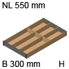 AMBIA-LINE Besteckeinsatz Holzdesign für LBX, NL 550 mm