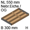 ZC7S550BH3 AMBIA-LINE Besteckeinsatz Holzdesign Nebraska Ambia Einsatz 6 Fächer, Nebr.Eiche/OG - 300x50/NL 550 mm