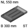 AMBIA-LINE Besteckeinsatz Stahldesign für LBX, NL 550 mm