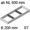 AMBIA-LINE Rahmen Stahl für LBX ab NL 600 mm, B 200 mm