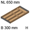 AMBIA-LINE Besteckeinsatz Holzdesign für LBX, NL 650 mm
