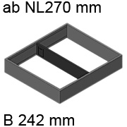 AMBIA-LINE Rahmen Stahl für LBX Frontauszug ab NL 270 mm, B 242 mm