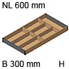 AMBIA-LINE Besteckeinsatz Holzdesign für LBX, NL 600 mm