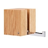 Kleiderhaken Holz Eiche geölt / Edelst. verchromt poliert Ancora Eiche geölt - 63x100 mm