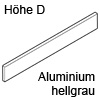 Einschubelement Alu hellgrau TBX antaro, Höhe D