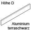 Einschubelement Alu schwarz TBX antaro, Höhe D
