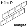 Einschubelement Glas klar TBX antaro, Höhe D