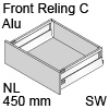 antaro Frontauszug Reling C NL 450 mm Alu, seidenweiß TBX antaro Set Rel. C Metall - 450/196 mm, SW