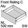 antaro Frontauszug Reling C NL 500 mm Alu, seidenweiß TBX antaro Set Rel. C Metall - 500/196 mm, SW