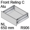 antaro Frontauszug Reling C NL 650 mm Alu, hellgrau TBX antaro Set Rel. C Metall - 650/196 mm, R906