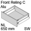 antaro Frontauszug Reling C NL 650 mm Alu, seidenweiß TBX antaro Set Rel. C Metall - 650/196 mm, SW