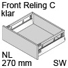 antaro Frontauszug Reling C NL 270 mm Glas klar, seidenweiß TBX antaro Set Rel. C Optiw. Klar - 270/196 mm, SW