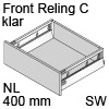 antaro Frontauszug Reling C NL 400 mm Glas klar, seidenweiß TBX antaro Set Rel. C Optiw. Klar - 400/196 mm, SW