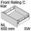 antaro Frontauszug Reling C NL 600 mm Glas klar, seidenweiß TBX antaro Set Rel. C Optiw. Klar - 600/196 mm, SW