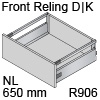antaro Frontauszug Reling D/K-Zarge NL 650 mm, hellgrau TBX antaro Set Rel. D/K - 650/115/228 mm, R906