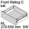 antaro Frontauszug C mit Reling - Glas satiniert, seidenweiß