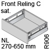 antaro Frontauszug C mit Reling - Glas satiniert, hellgrau