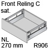 antaro Frontauszug Reling C NL 270 mm Glas sat., hellgrau TBX antaro Set Rel. C Optiw. Sat. - 270/196 mm, R906