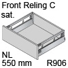 antaro Frontauszug Reling C NL 550 mm Glas sat., hellgrau TBX antaro Set Rel. C Optiw. Sat. - 550/196 mm, R906