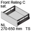 antaro Frontauszug C mit Reling - Glas satiniert, terraschwarz