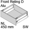 antaro Frontauszug Reling D NL 450 mm Alu, seidenweiß TBX antaro Set Rel. D Metall - 450/228 mm, SW