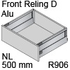 antaro Frontauszug Reling D NL 500 mm Alu, hellgrau TBX antaro Set Rel. D Metall - 500/228 mm, R906
