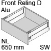 antaro Frontauszug Reling D NL 650 mm Alu, seidenweiß TBX antaro Set Rel. D Metall - 650/228 mm, SW