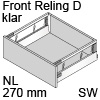 antaro Frontauszug Reling D NL 270 mm Klarglas, seidenweiß TBX antaro Set Rel. D Optiw. Klar - 270/228 mm, SW