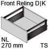 antaro Frontauszug Reling D/K-Zarge NL 270 mm, terraschwarz TBX antaro Set Rel. D/K - 270/115/228 mm, TS