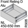antaro Frontauszug D mit Reling - Alu, hellgrau