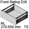 TBX antaro Frontauszug D mit Reling (K-Zarge), terraschwarz