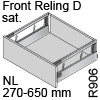 antaro Frontauszug D mit Reling - Glas satiniert, hellgrau