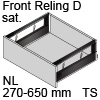 antaro Frontauszug D mit Reling - Glas satiniert, terraschwarz