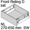 antaro Frontauszug D mit Reling - Glas satiniert, seidenweiß