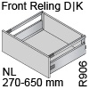 TBX antaro Frontauszug D mit Reling (K-Zarge), hellgrau