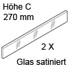 Z37R237C antaro Einschubelement Glas satiniert Einschub.Set seitl. TBX antaro - Optiw. Sat., C 270 mm