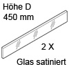Z37R417D antaro Einschubelement Glas satiniert Einschub.Set seitl. TBX antaro - Optiw. Sat., D 450 mm