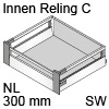 antaro Innenauszug Reling C Bausatz NL 300 mm, seidenweiß TBX antaro Set Rel. C innen - 300 / 196 mm, SW