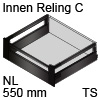antaro Innenauszug Reling C Bausatz NL 550 mm, terraschwarz TBX antaro Set Rel. C innen - 550 / 196 mm, TS