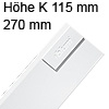 378K2702SA antaro Zarge K (115 mm), seidenweiß TBX Standardz. K - 270 mm, SW